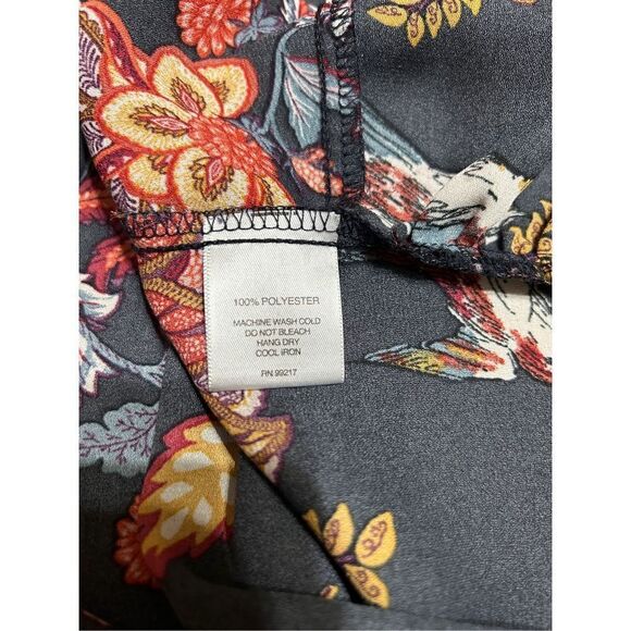 Signature Studio Womens Small Top Floral Sheer - Picture 5 of 7